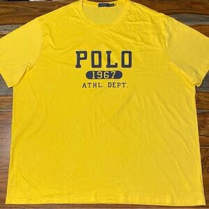 Polo Ralph Lauren 1967 Yellow Graphic Crewneck T shirt Men’s Big & Tall Size 4XB